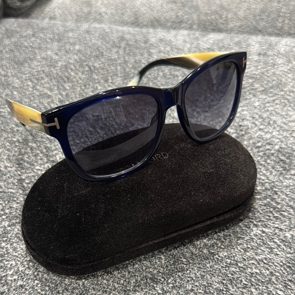 Tom Ford Dark Blue and Cream Sunglasses